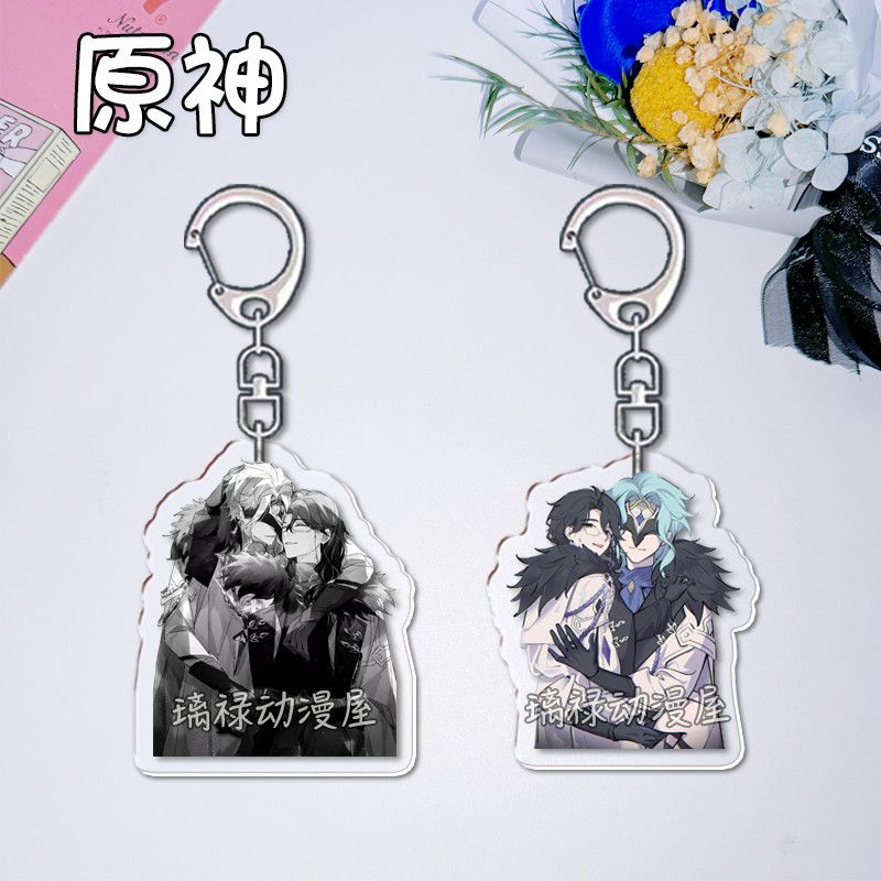 Women Bags Accessories - 2pcs Genshin Impact Keychains for Women