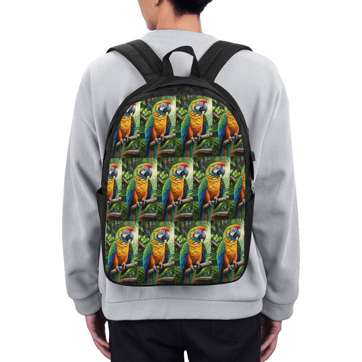 Women Bags For Travel - Cute Macaw Parrots Backpack Travel Notebook