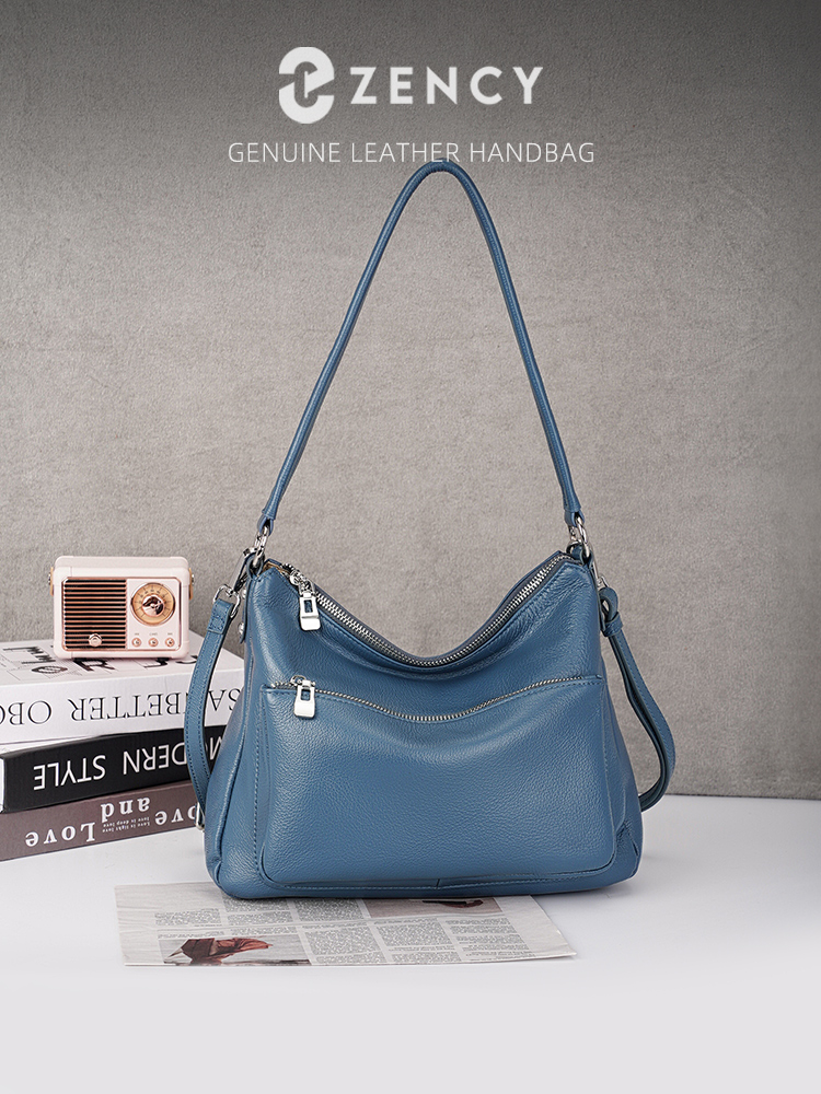 Zency Cowhide Leather Handbag  - огляд і ціна Women Bags Grey