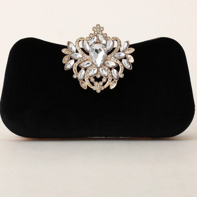 Dark Green Velvet Clutch Bag L - огляд і ціна Women'S Evening Bags