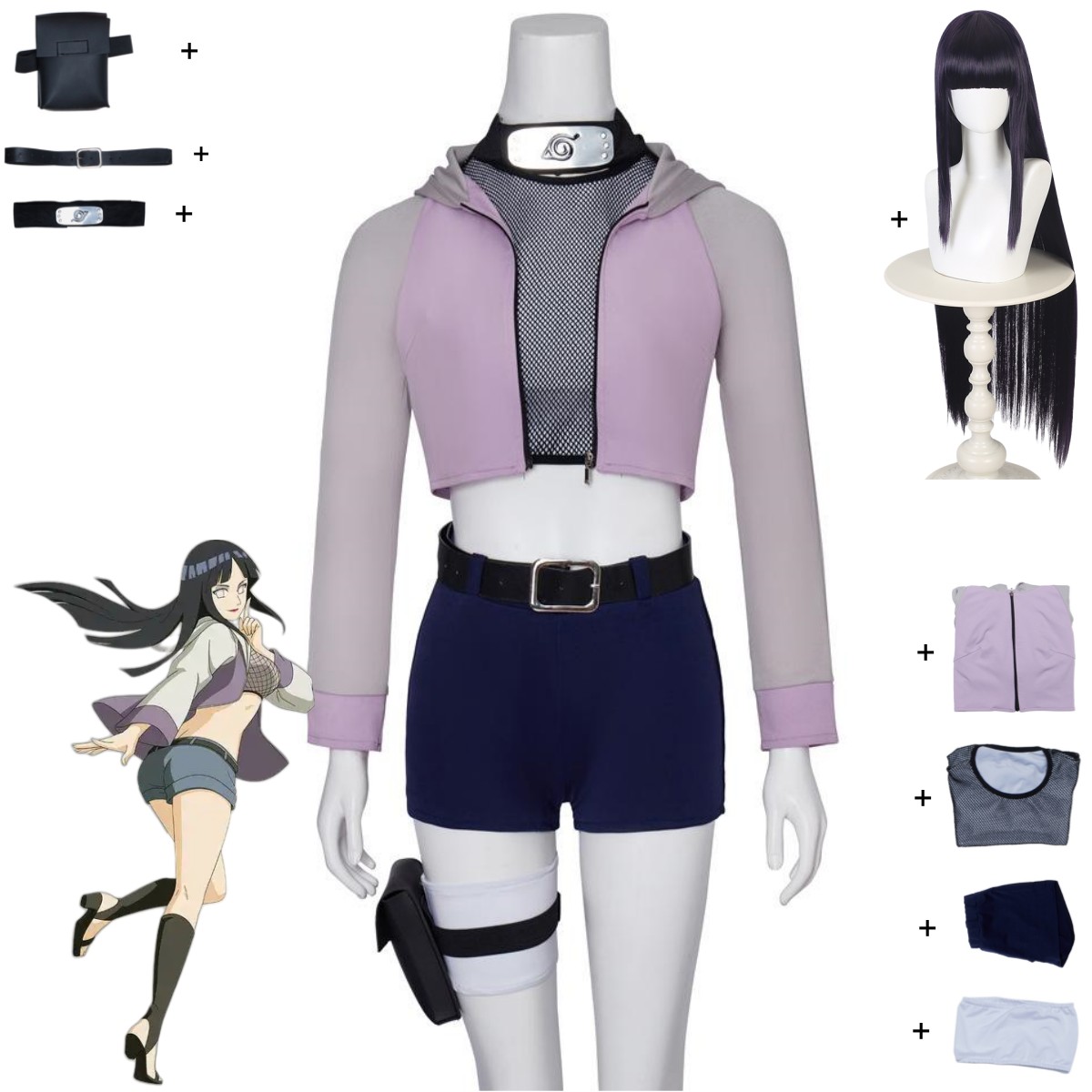 Anime Hyuga Hinata Cosplay Cos - огляд і ціна Women Bags Accessories