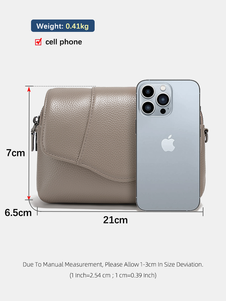 Zency Genuine Cowhide Leather  - огляд і ціна Women Bags Grey