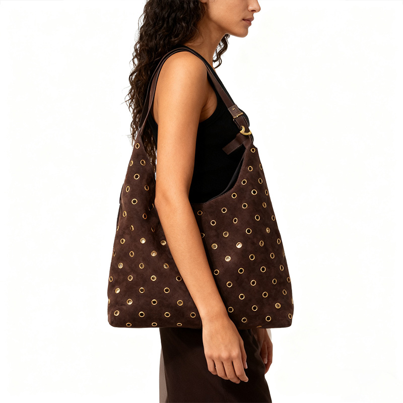Suede Metal Studded Tote Bag w - огляд і ціна Women'S Vegan Bags
