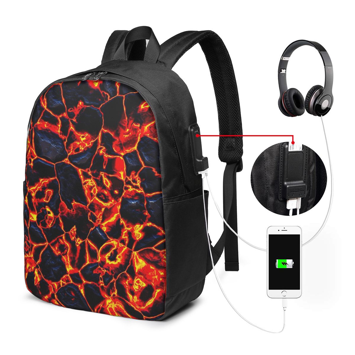 Magma Volcano Lava Fire Backpa - огляд і ціна Women Bags For Travel