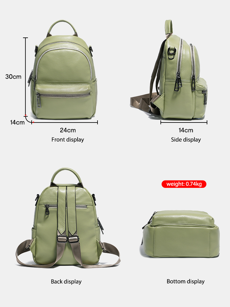 Zency Women Leather Backpack K - огляд і ціна Women Bags Grey