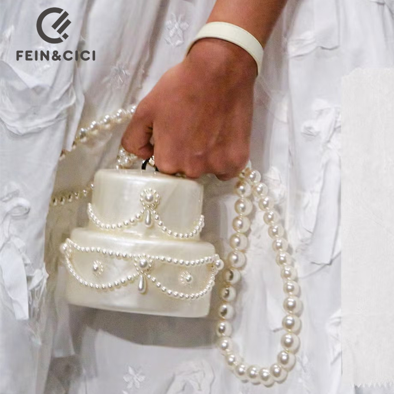Cake shape clutch bag acrylic  - огляд і ціна Women'S Evening Bags