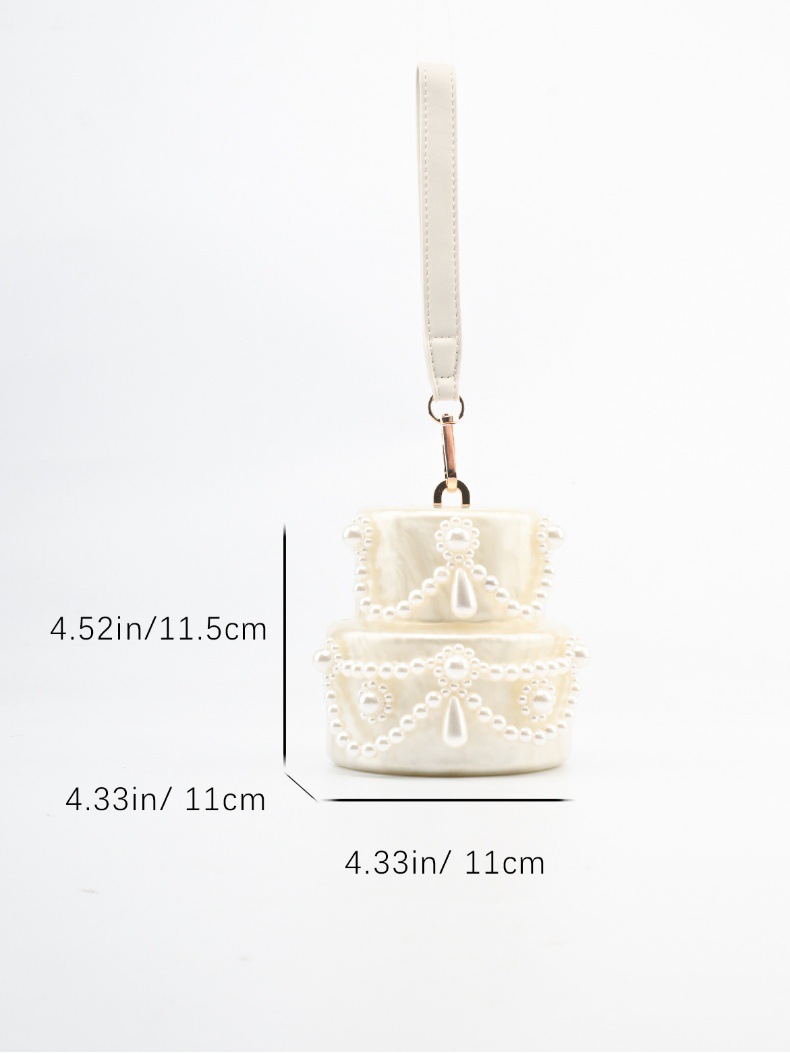 Cake shape clutch bag acrylic  - огляд і ціна Women'S Evening Bags