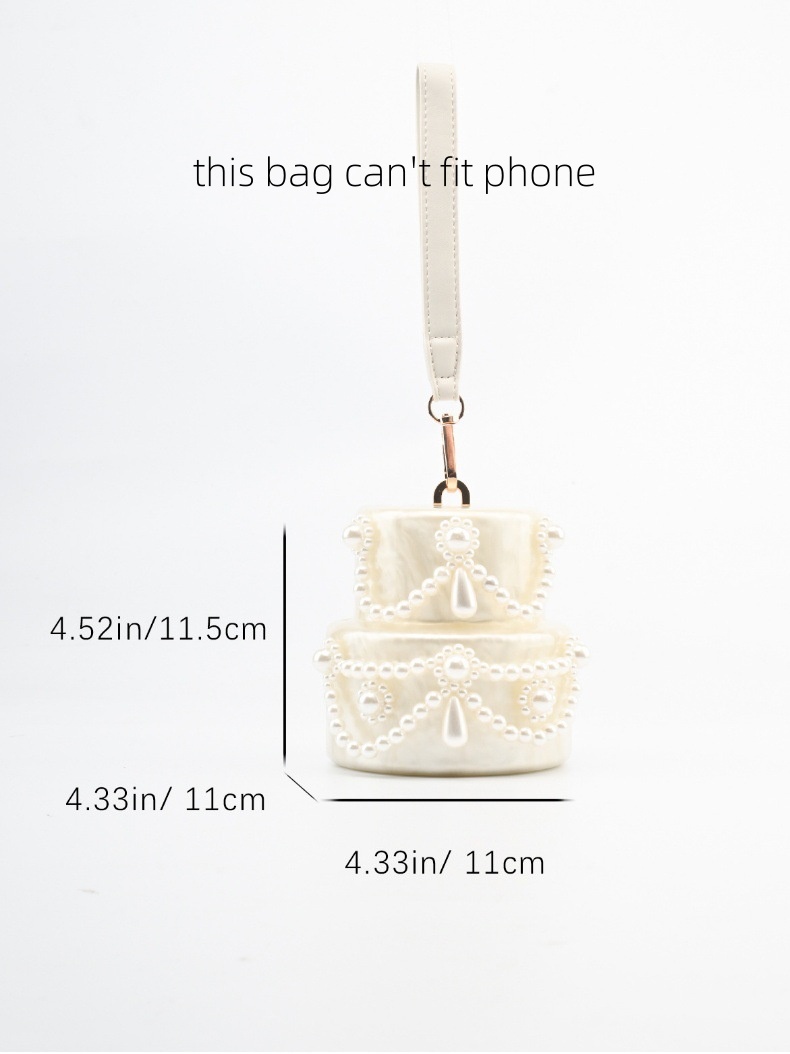 Cake shape clutch bag acrylic  - огляд і ціна Women'S Evening Bags