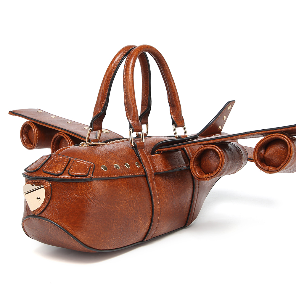 Retro Grey Airplane Shaped Bag - огляд і ціна Women Bags Grey