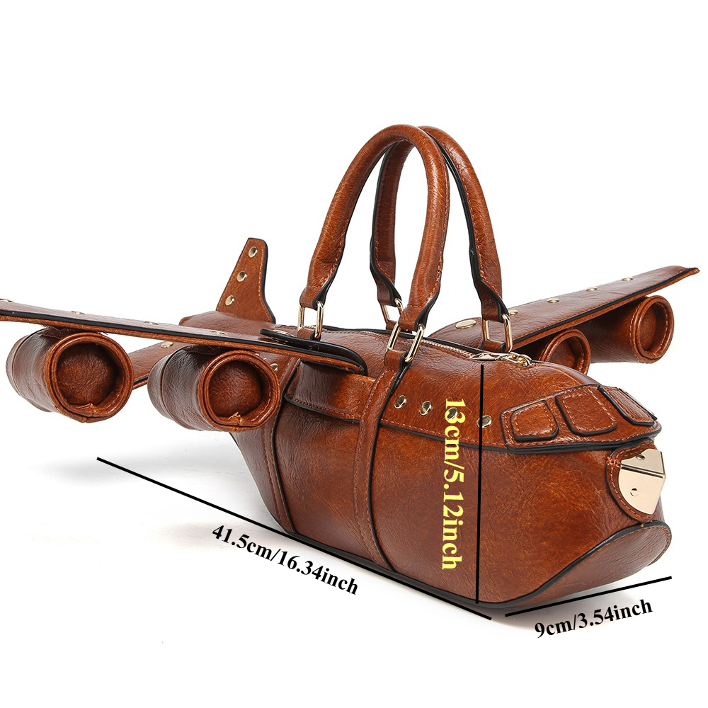 Retro Grey Airplane Shaped Bag - огляд і ціна Women Bags Grey