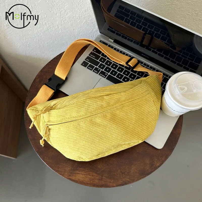 Women Waist Bag Corduroy Stude - огляд і ціна Women'S Bum Bags