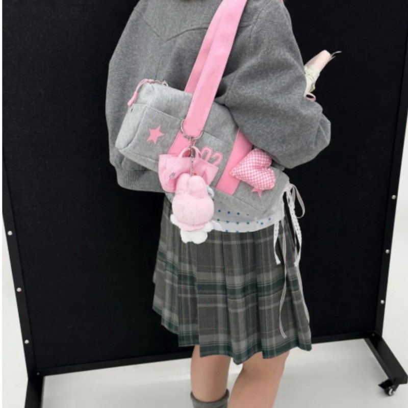 Harajuku Grey Handbag Canvas B - огляд і ціна Women Bags Grey