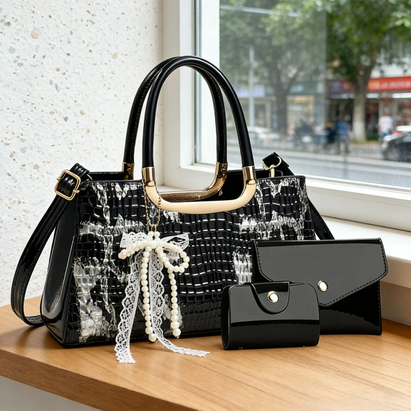 Women's Handbag Set, Crocodile - огляд і ціна Women'S Evening Bags