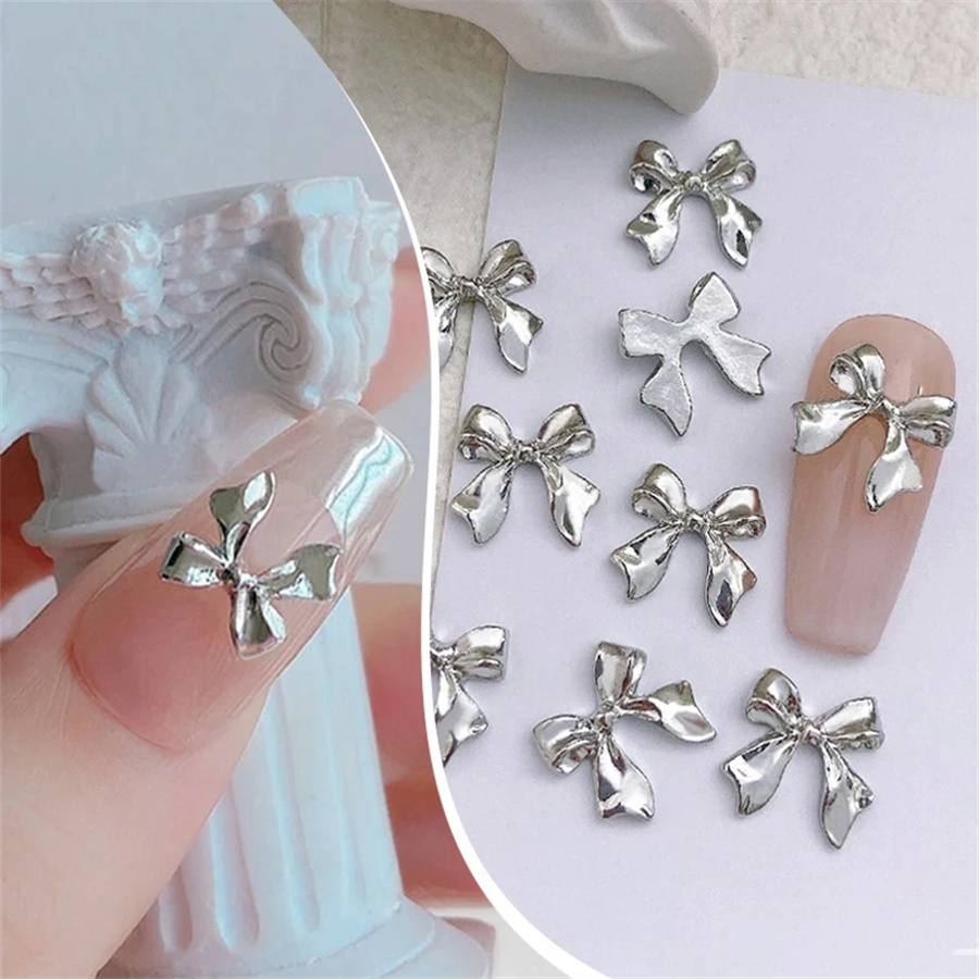 10pcs/Bag Metal 3D Bowknot Gre - огляд і ціна Women Bags Grey