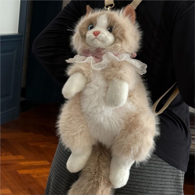 Cute Cat Backpack for Girls Pl - огляд і ціна Women Bags Grey