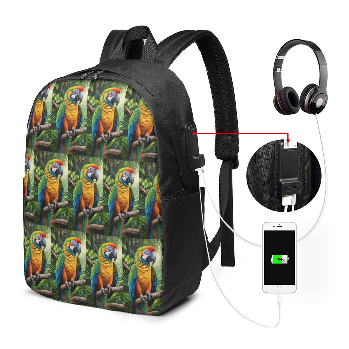Cute Macaw Parrots Backpack Tr - огляд і ціна Women Bags For Travel