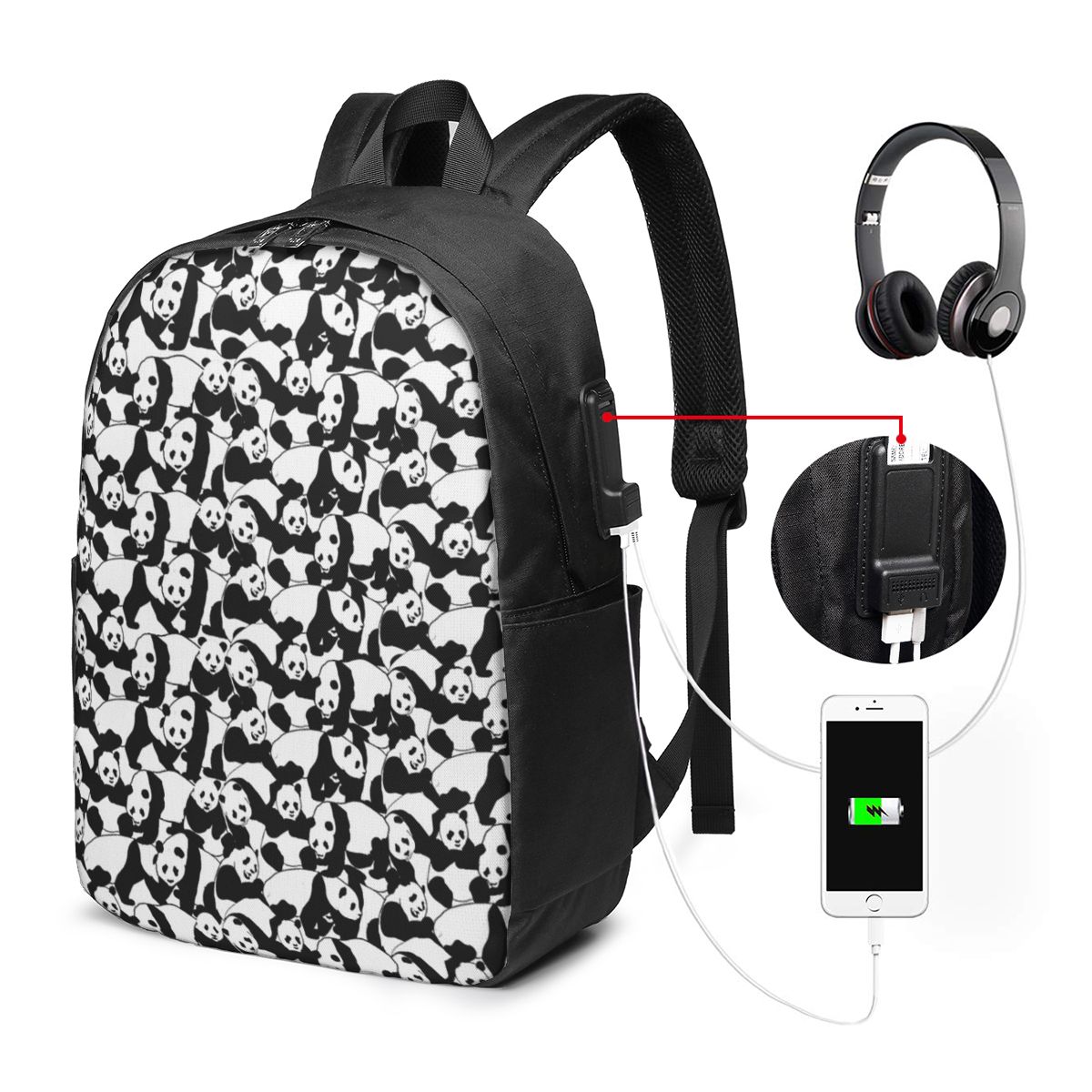 Panda Pattern Backpack Travel  - огляд і ціна Women Bags For Travel
