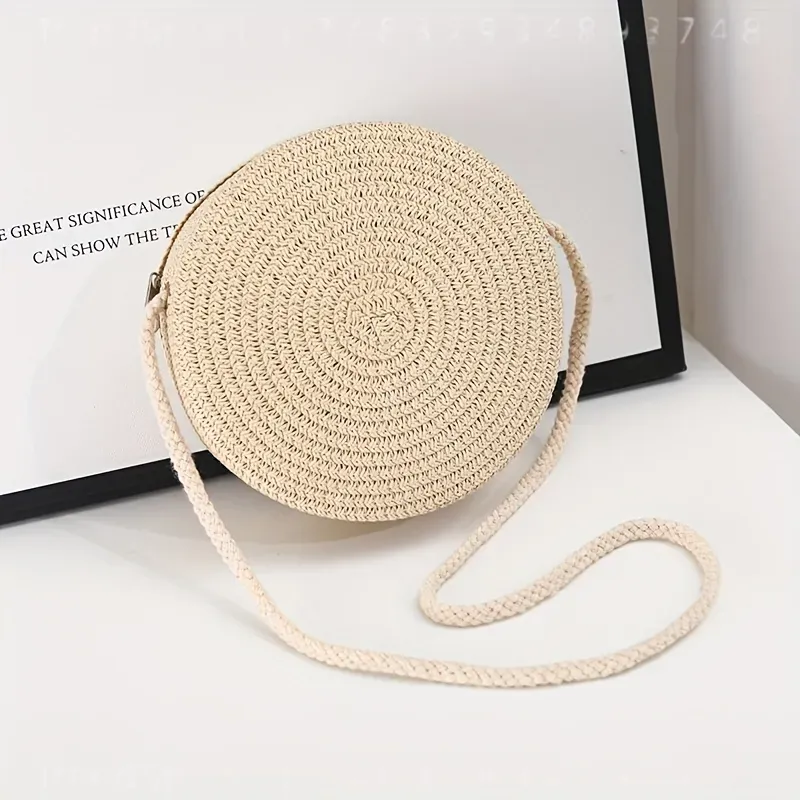 Round Woven Rattan Crossbody B - огляд і ціна Women Bags Accessories